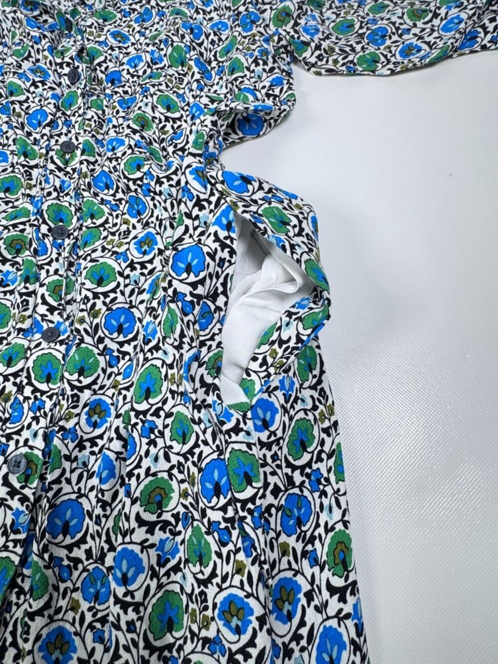 Boden Women's 10 Floral Button-Down Midi Shirt Dress Cottage Casual Career - Picture 6 of 7